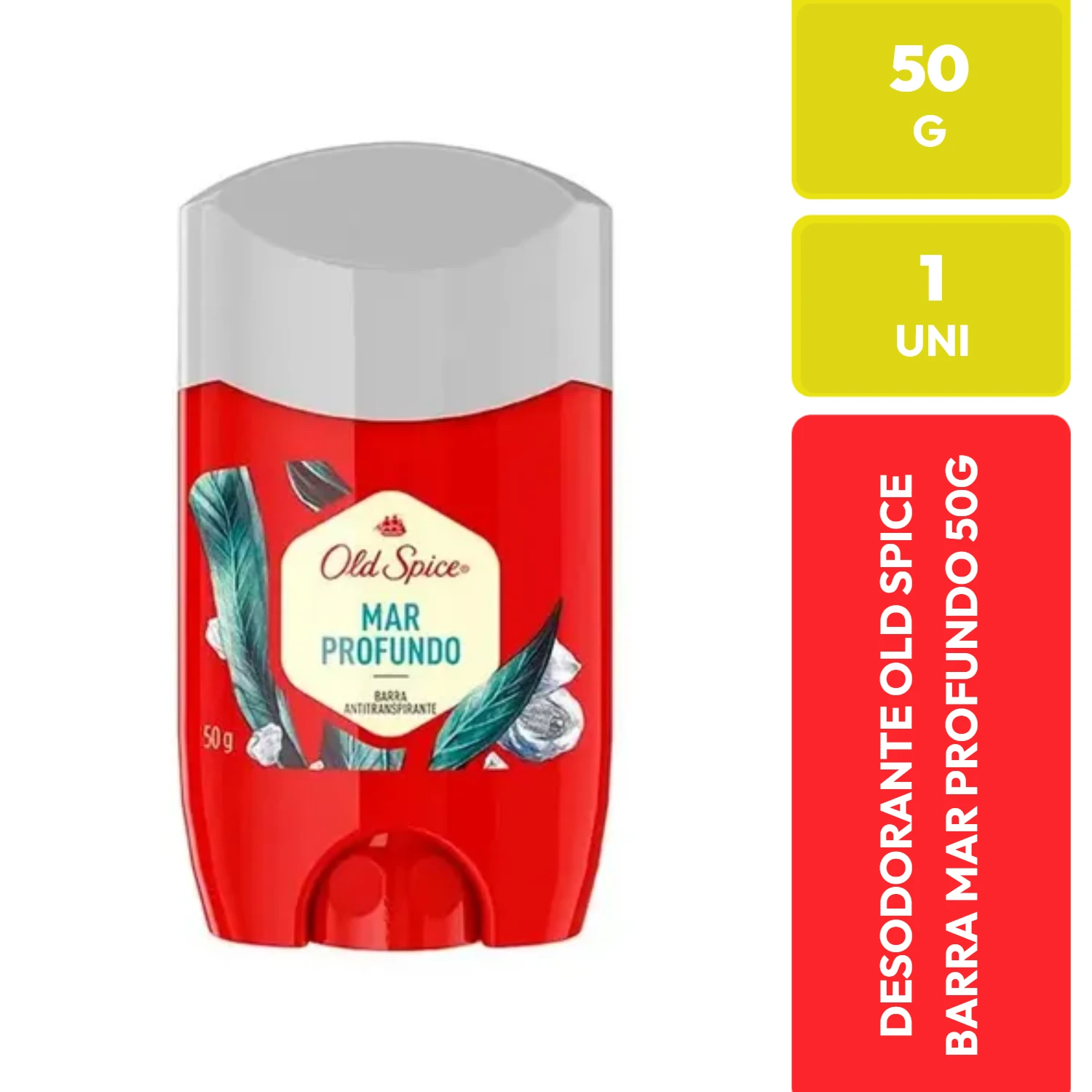Old Spice Desodorante Barra Antitranspirante Mar Profundo 50g