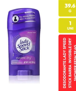 Lady Speed Stick Desodorante Invisible Dry Shower Fresh Barra 39.6g