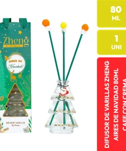 Zheng Difusor de Varillas Aires de Navidad Café con Crema 80 ML
