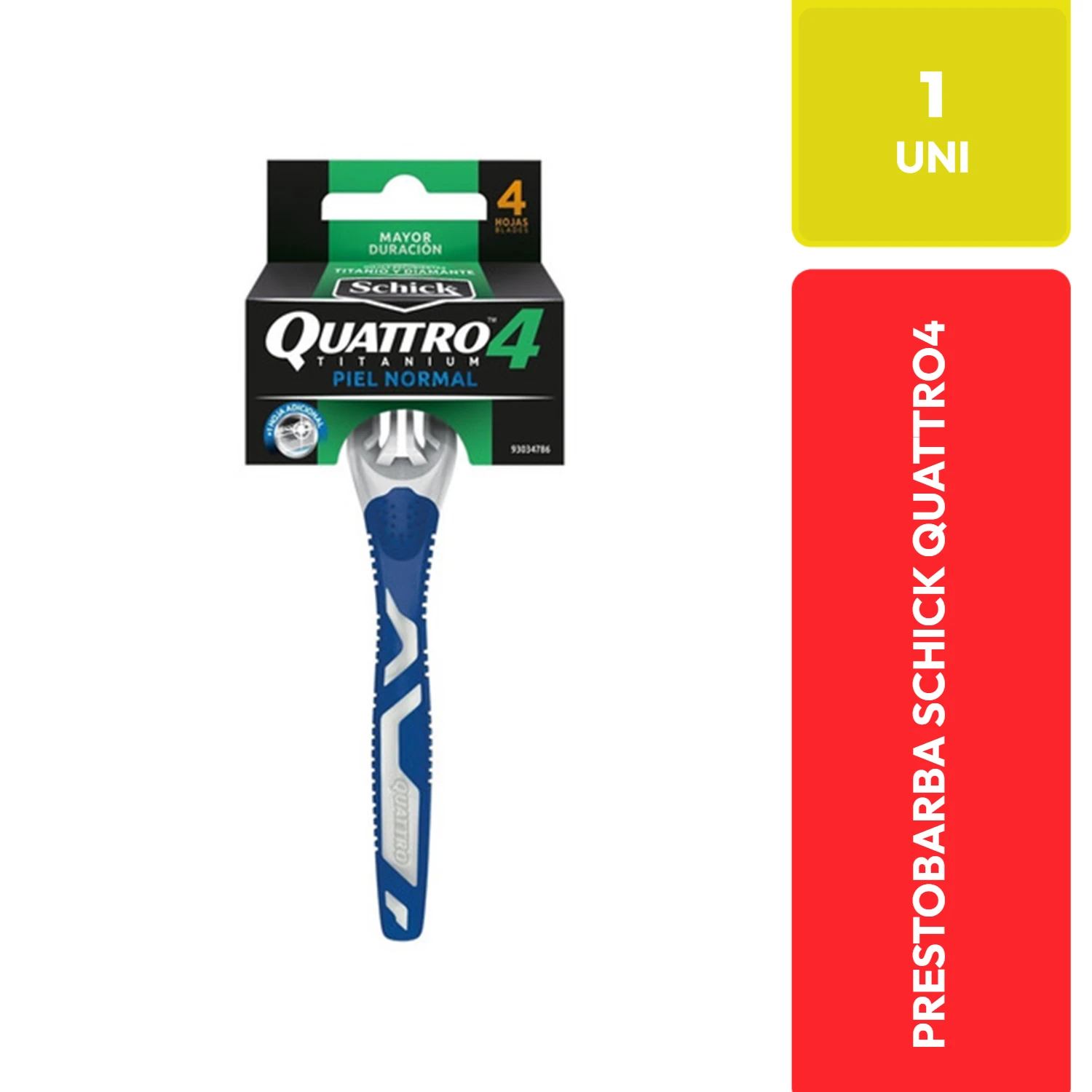 Schick Quattro4 Titanium Prestobarba Piel Normal 4 Hojas