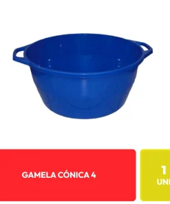 Gamela Cónica Plástica Resistente N° 4 con Asas