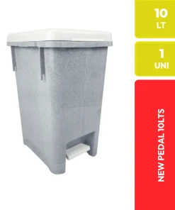 Bote de Basura con Pedal Gris 10 Litros