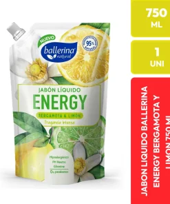 Ballerina Jabón Líquido Energy Bergamota y Limón 750 ml