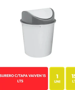 Basurero con Tapa Vaivén 15 Litros
