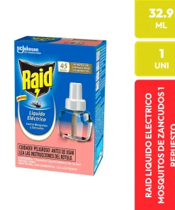 Raid Líquido Eléctrico Anti Mosquitos Zancudos 1 Repuesto 32.9ml