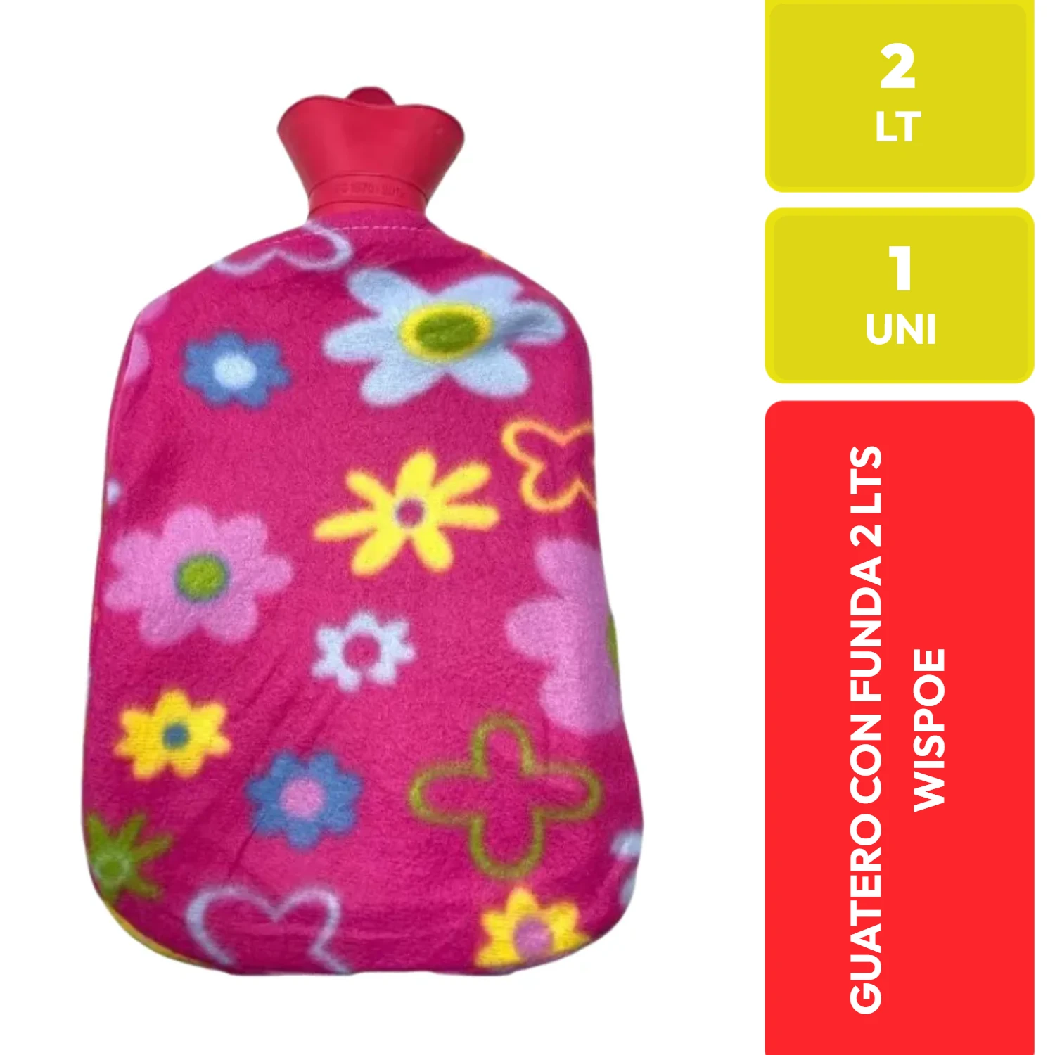 Guatero Wispoe con Funda Floral de Felpa 2 Litros