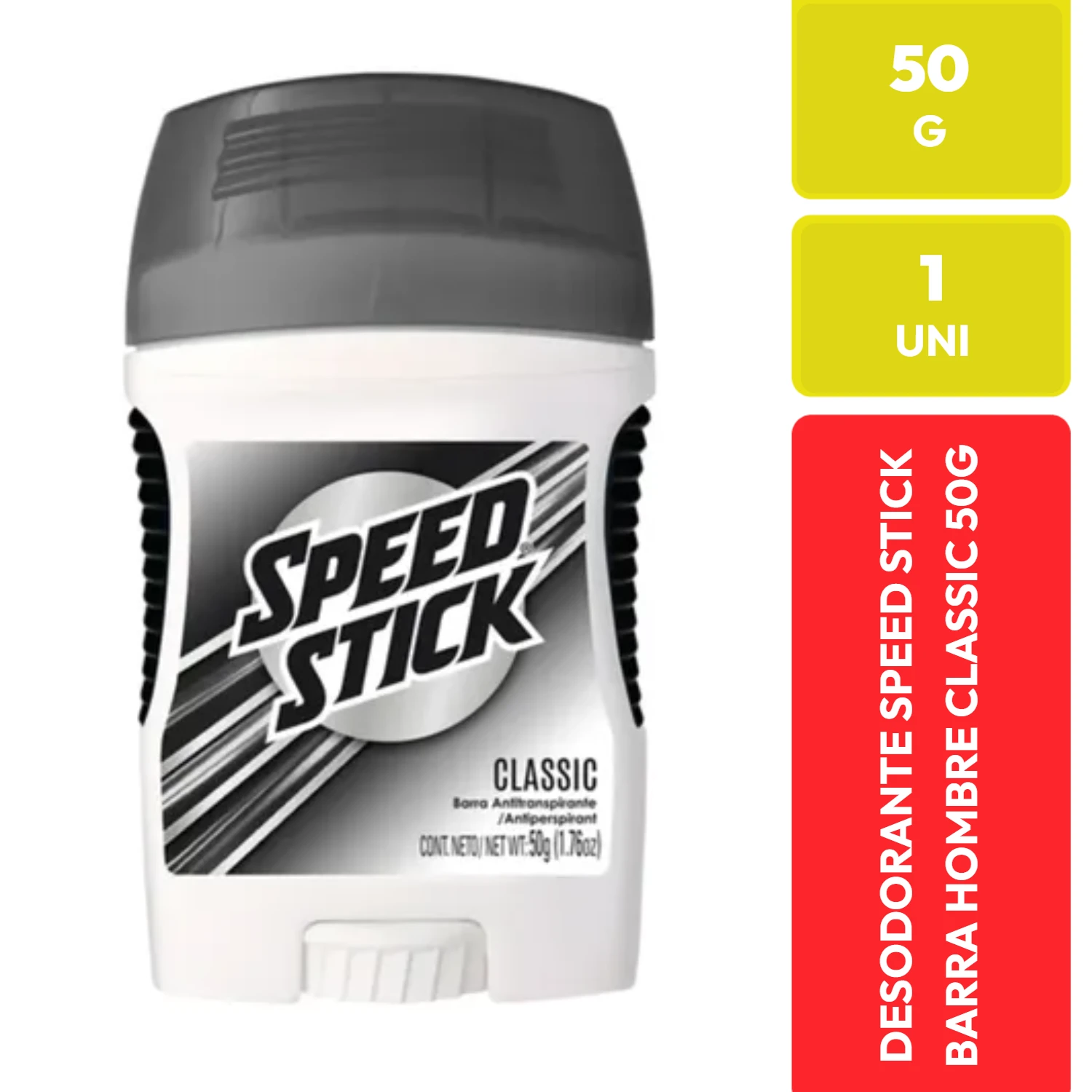 Speed Stick Desodorante Barra Classic Hombre 50g