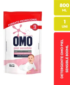 Omo Detergente Líquido Concentrado Piel Sensible 800 ML