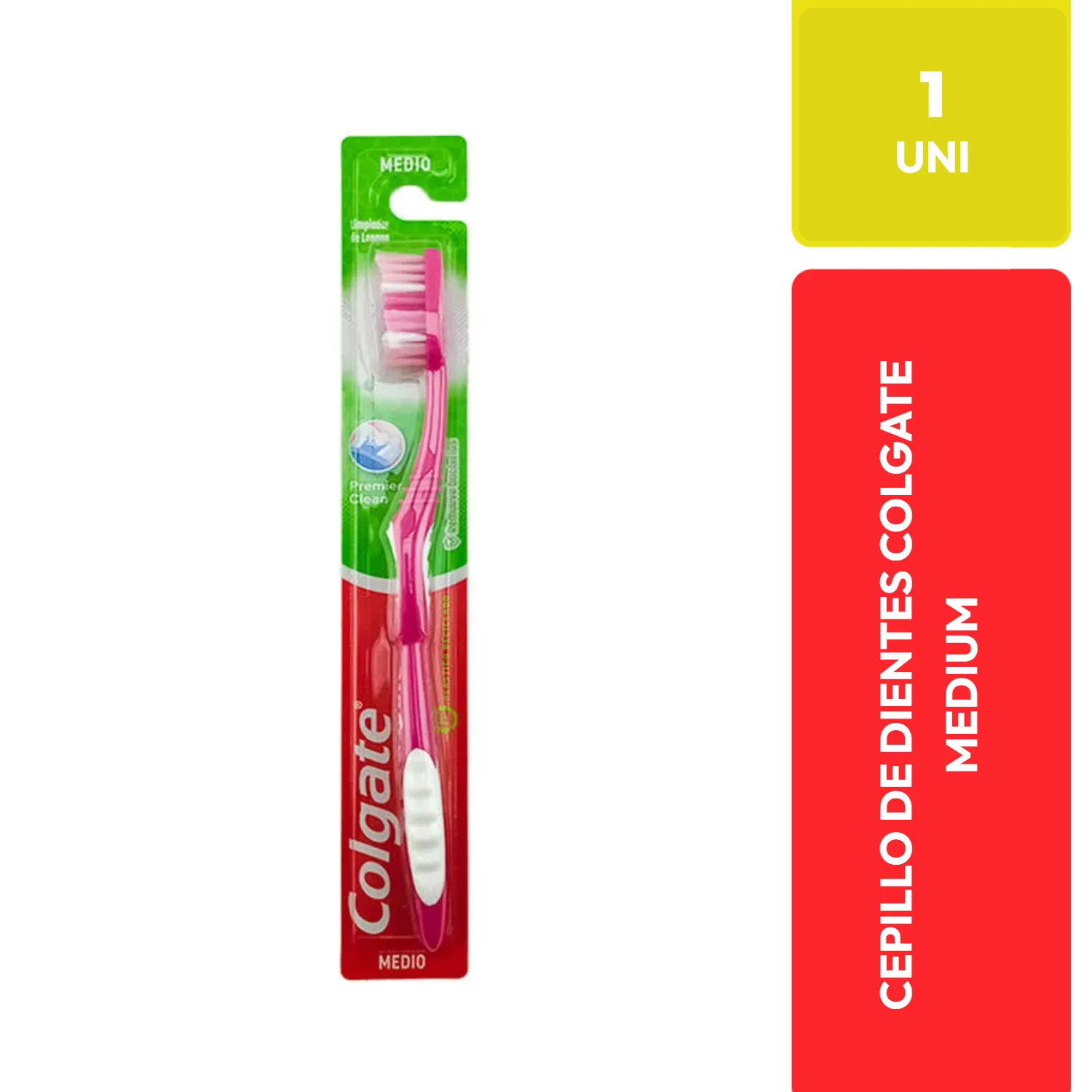 Colgate Cepillo de Dientes Premier Clean Medio 1 Unidad