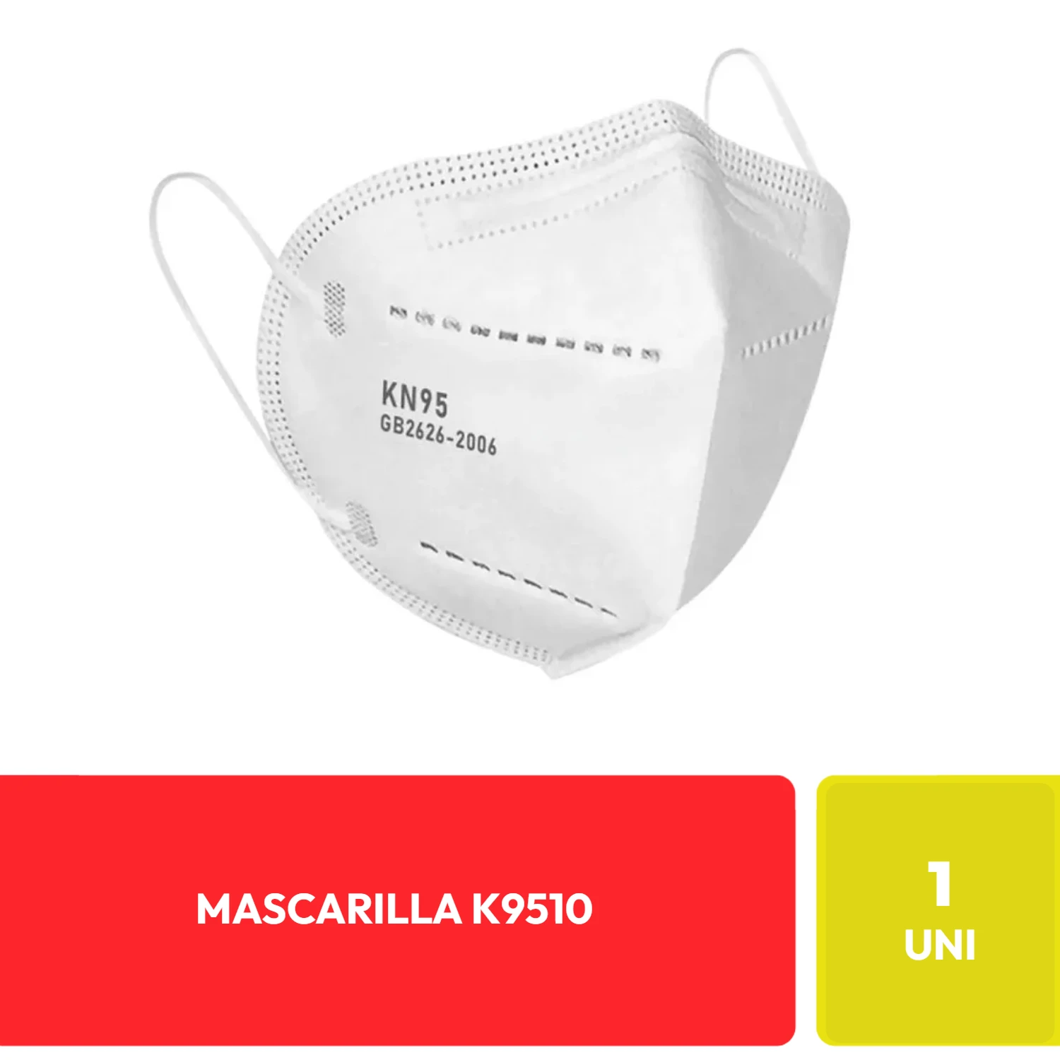 Mascarilla KN95 GB2626-2006 Protección Respiratoria 1 Unidad