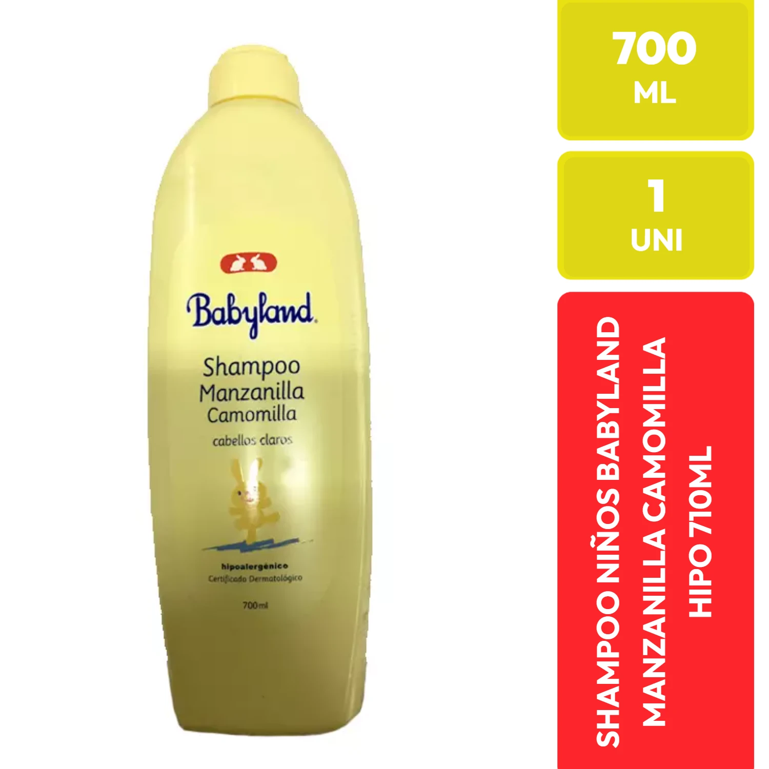 Babyland Shampoo Manzanilla Camomilla Hipoalergénico 700 ml