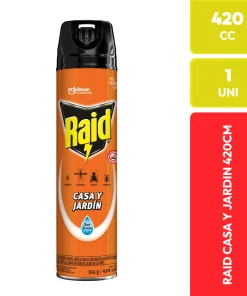 Raid Casa y Jardín Insecticida Aerosol Base Acuosa 420 CC