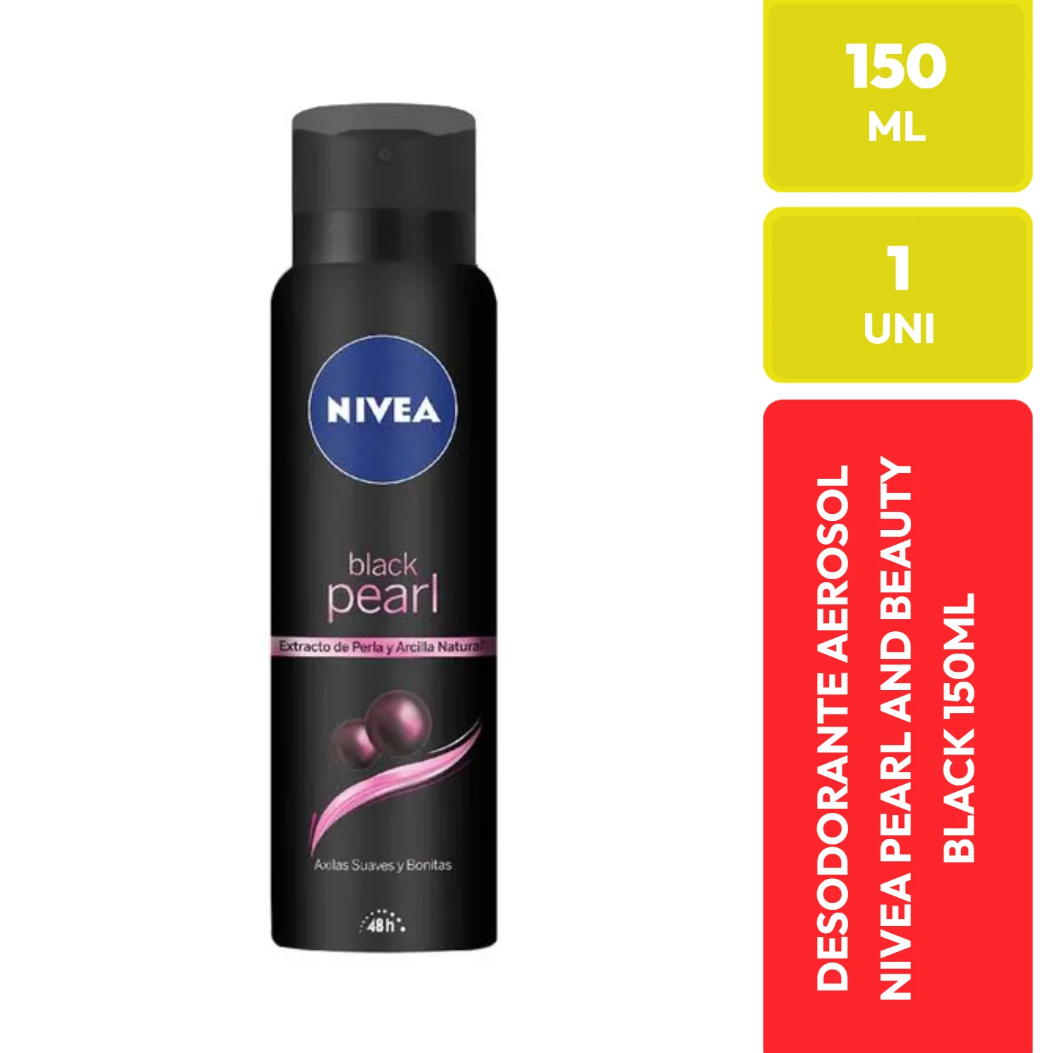 Nivea Desodorante Aerosol Black Pearl 48h 150 ML