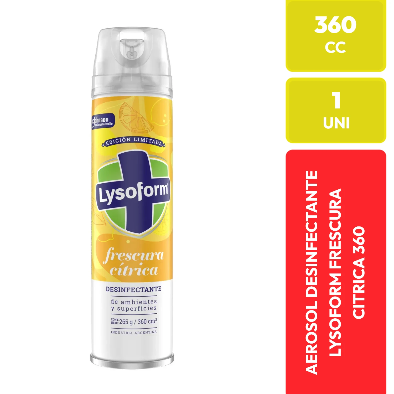 Lysoform Aerosol Desinfectante Frescura Cítrica 360 CC