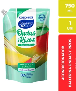 Ballerina Natural Acondicionador Ondas y Rizos Mango y Argán 750ml - Comercial Elías