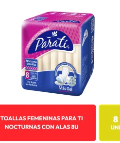 Para Ti Toallas Femeninas Nocturnas con Alas 8 Unidades