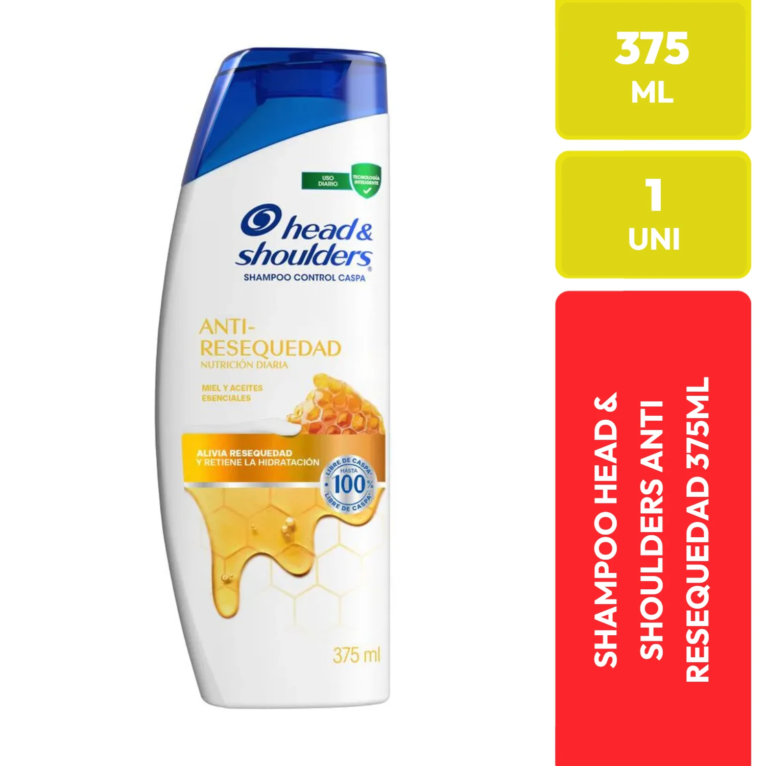 Head & Shoulders Shampoo Anti-Resequedad 375 ml