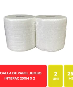 Intepac Toalla de Papel Jumbo 250 Metros 2 Unidades