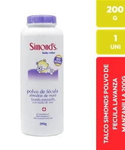 Simond's Baby Relax Talco Polvo de Fécula Lavanda Manzanilla 200g
