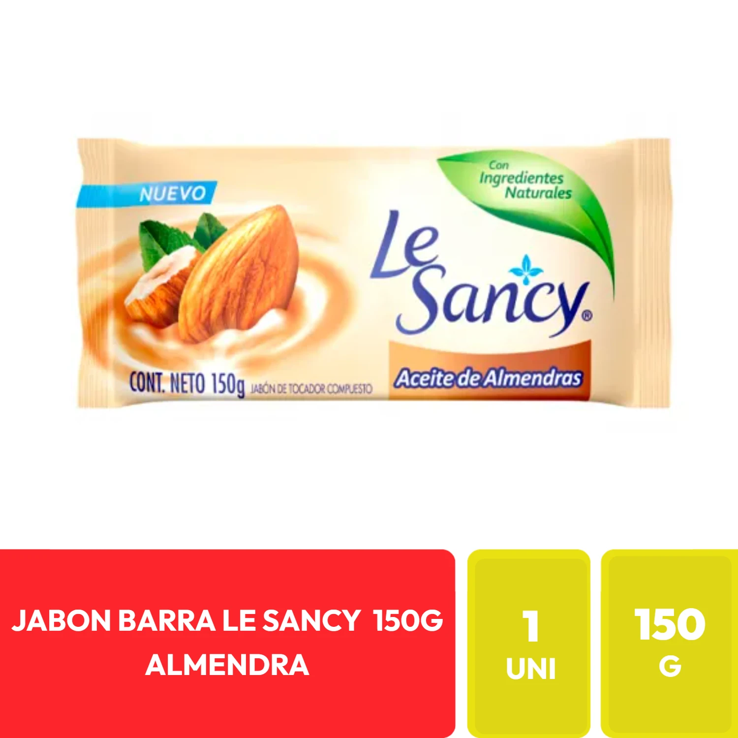 Le Sancy Jabón Barra Aceite de Almendras 150g
