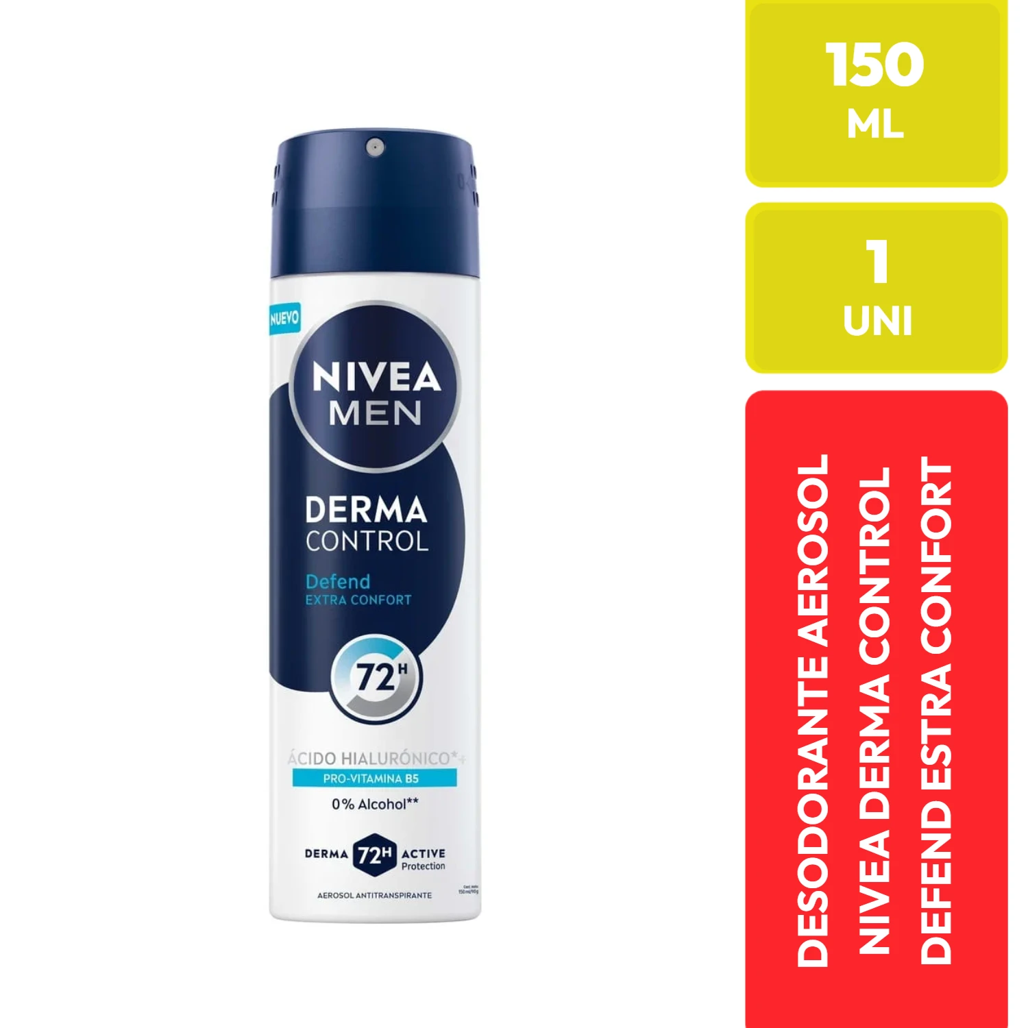 Nivea Men Derma Control Defend Extra Confort Aerosol Antitranspirante 150 ML