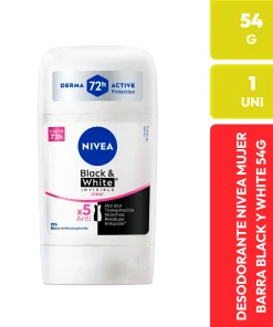 Nivea Desodorante Mujer Black & White Invisible Clear Barra 72h 54g