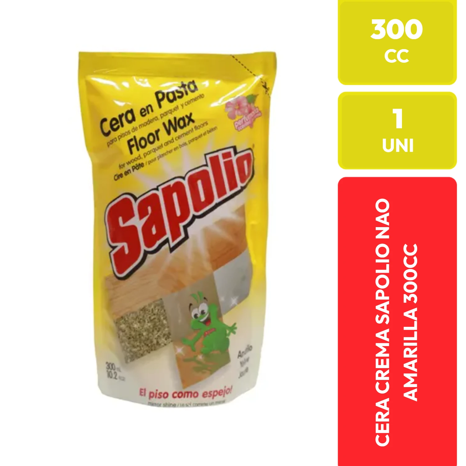 Sapolio Cera en Pasta Amarillo 300 CC