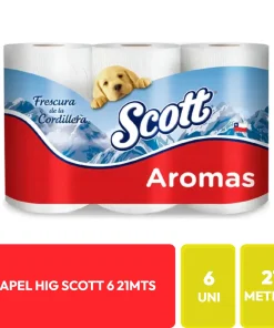 Papel Higiénico Scott Aromas Frescura de la Cordillera 6 Rollos