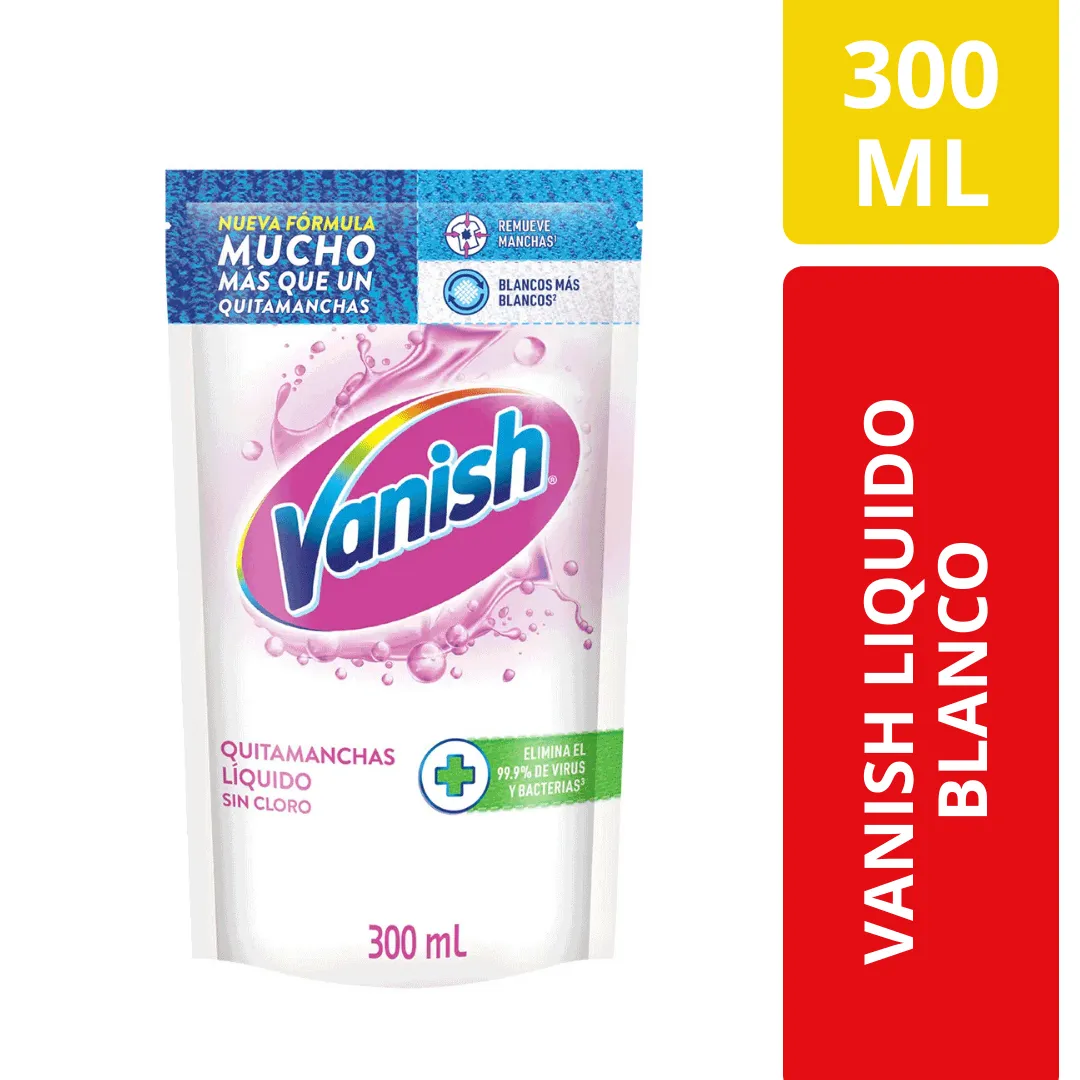 Vanish Quitamanchas Líquido Blanco Sin Cloro 300ml
