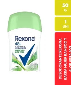 Rexona Desodorante Barra Mujer Bamboo y Aloe Vera 50g