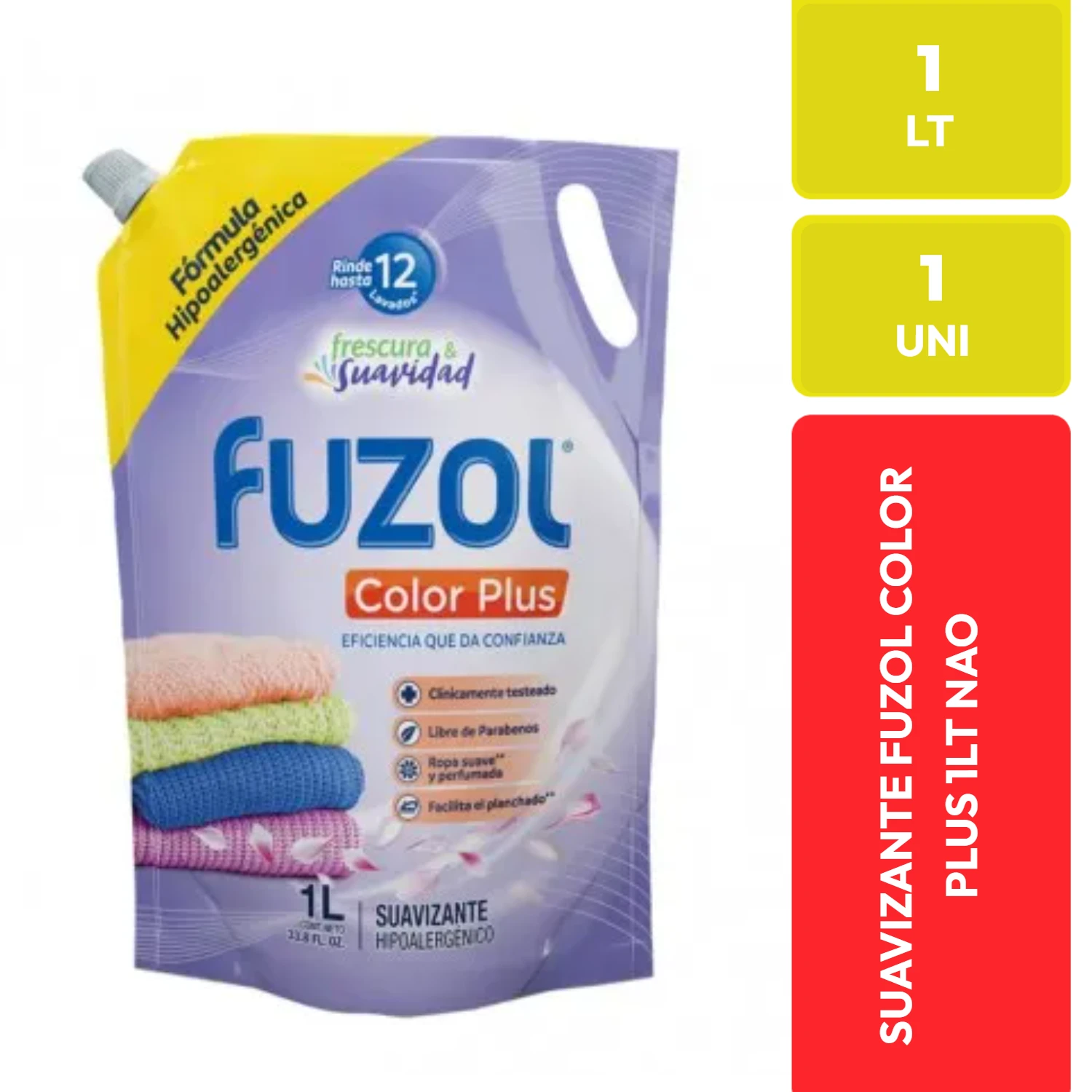 Fuzol Suavizante Color Plus Hipoalergénico 1 LT