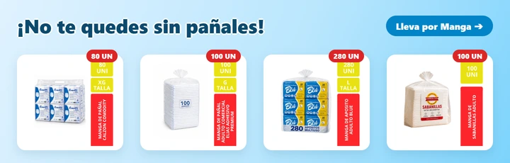 Banner Mangas de Pañales - Comercial Elías